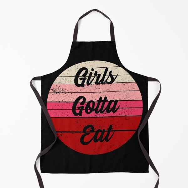 Item preview, Girls Gotta Eat Retro Sunset Distressed designed and sold by RandomStuffShop.