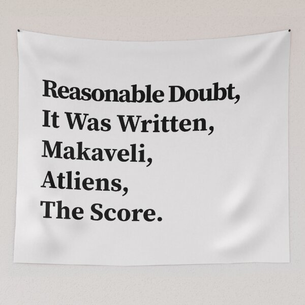 Item preview, reasonable doubt it was written makaveli  designed and sold by Souna's  Store.