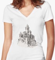 Castle Women's Fitted V-Neck T-Shirt