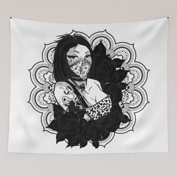 Item preview, Tattoo girl with roses. designed and sold by emphatic.