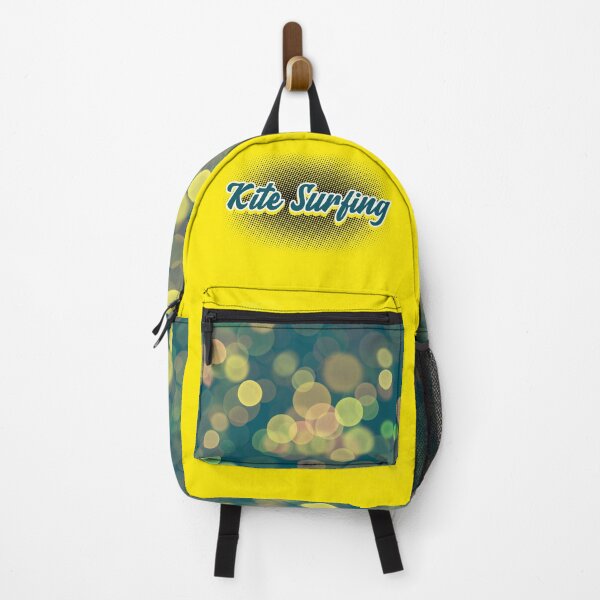 Item preview, Backpack Kite Surfing Vacation 2020 design in green splashes of color designed and sold by Shirtilike.
