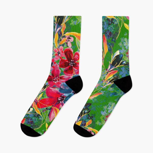 Item preview, Flowers in the green garden -  intense colour designed and sold by WzoryOzdobne.