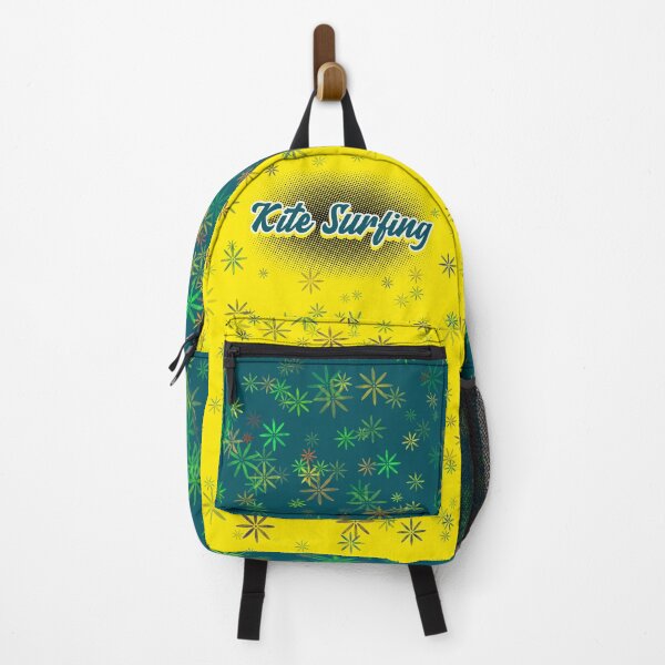 Item preview, Kite Surfing Vacation 2020 design in yellow green with floral pattern designed and sold by Shirtilike.