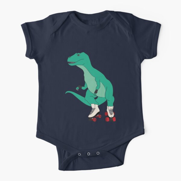 Tyrollersaurus Rex Short Sleeve Baby One-Piece