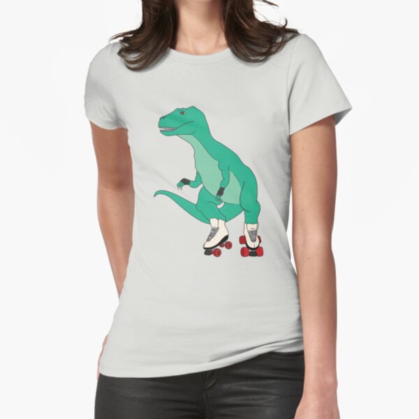 Tyrollersaurus Rex Fitted T-Shirt