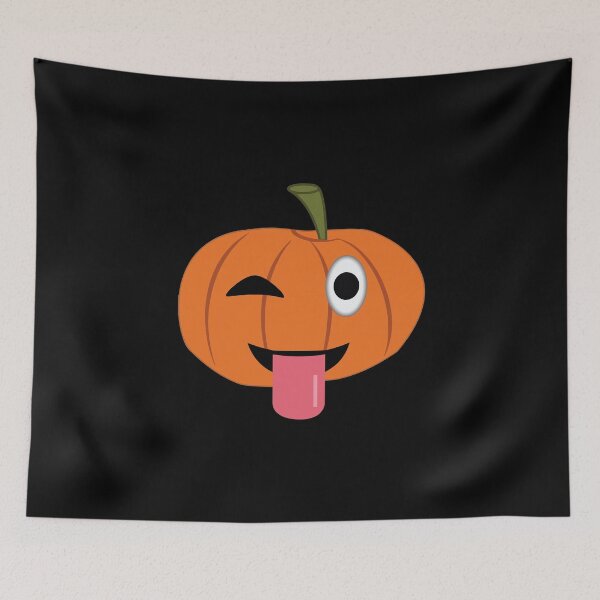 Item preview, Pumpkin Emoji Emoticon Wink Tongue Out Halloween graphic designed and sold by BUBLTEES.