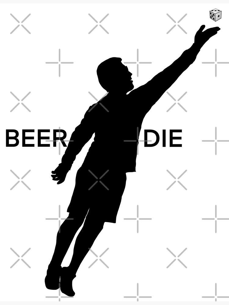 Poster for Sale avec l'œuvre « Bière Die Shot Silhouette Drapeau américain  » de l'artiste Dice-Up