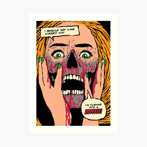 Zombie Kiss Art Print