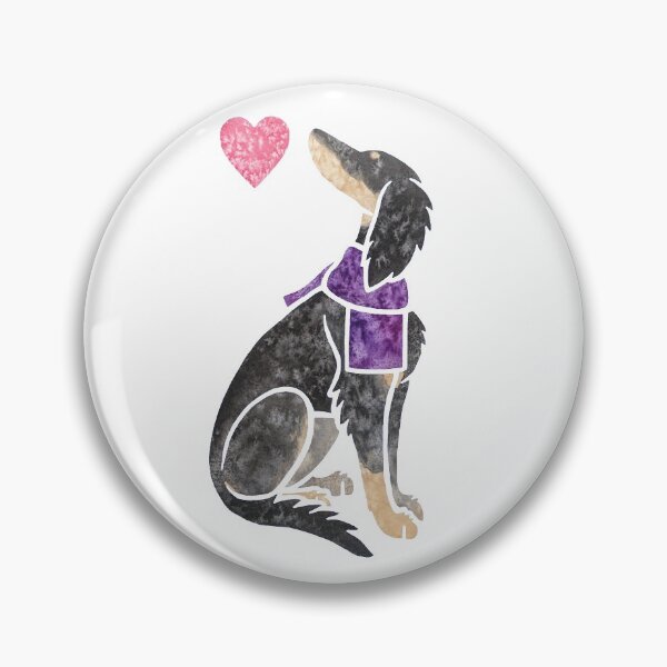 Item preview, Watercolour Saluki (black and tan) designed and sold by animalartbyjess.
