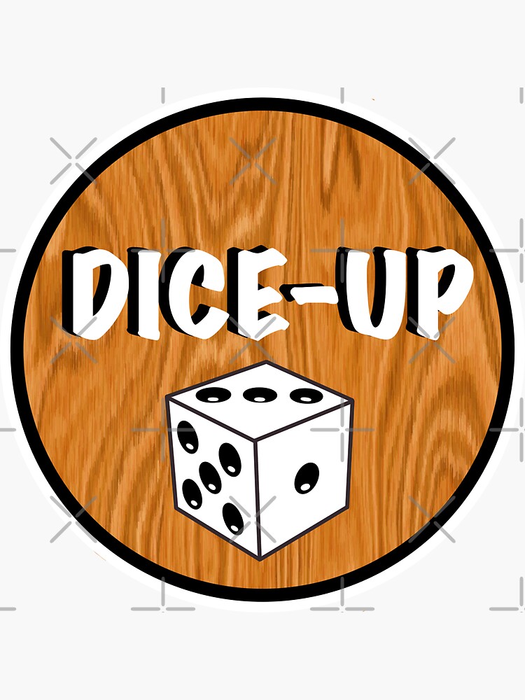 "DiceUp Logo" Sticker for Sale by DiceUp Redbubble