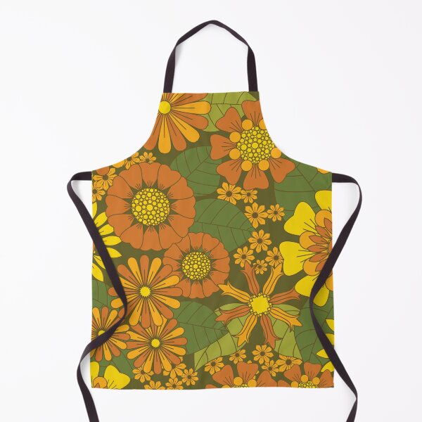 Item preview, Orange, Brown, Yellow and Green Retro Daisy Pattern designed and sold by Eyestigmatic.