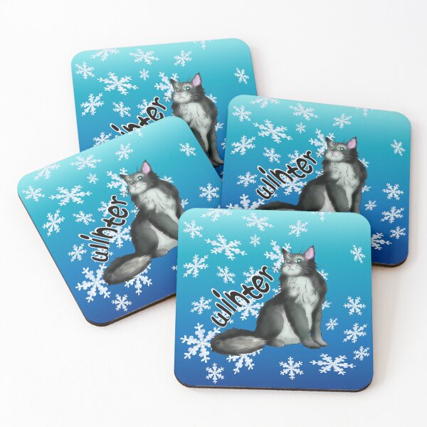 Item preview, Winter black and white maine coon designed and sold by CuisineCat.