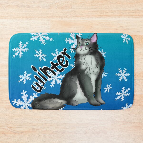Item preview, Winter black and white maine coon designed and sold by CuisineCat.