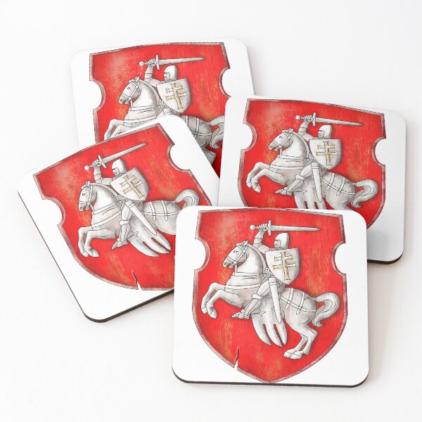 Item preview, Belarus old coat of arms . White knight on red  designed and sold by Sitenkovamary.