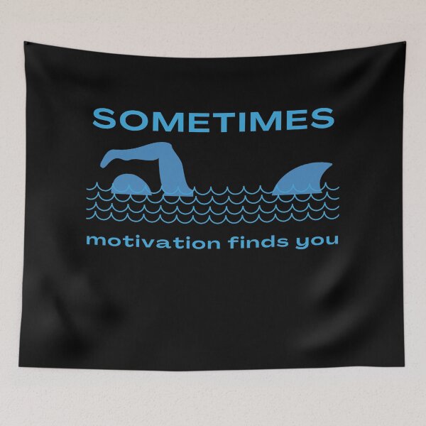 Item preview, Sometimes Motivation Finds You, Funny Shark  designed and sold by CINE-STORE.