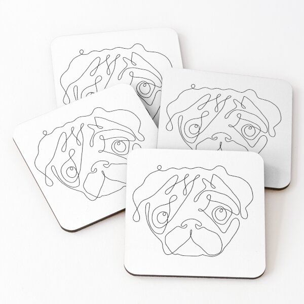 Item preview, Minimalist Outline Puggy Pug designed and sold by PercyPug.