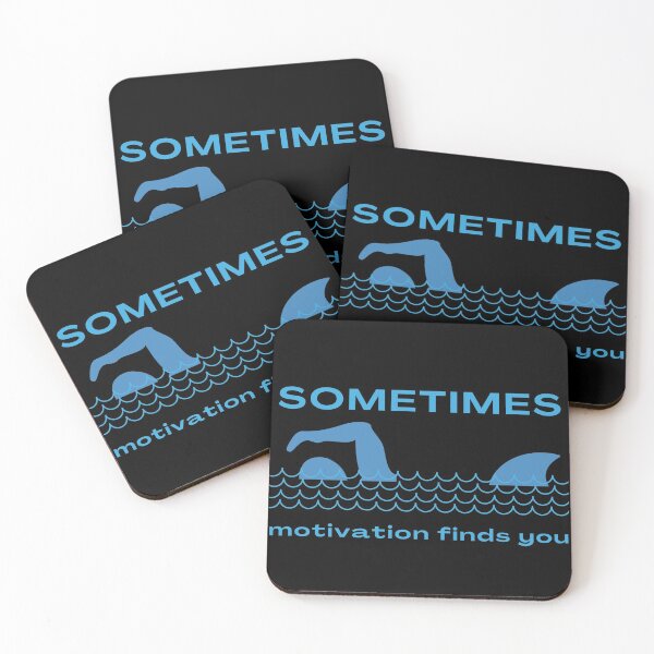 Item preview, Sometimes Motivation Finds You, Funny Shark  designed and sold by CINE-STORE.