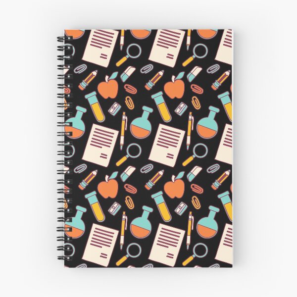 Item preview, School Element Pattern Spiral Notebook designed and sold by Marstore.