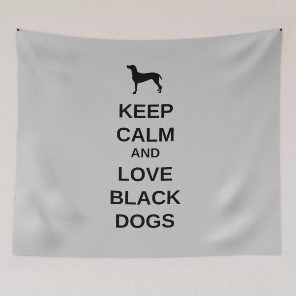 Item preview, Keep Calm and Love Black Dogs - gray designed and sold by oxoxoxo.