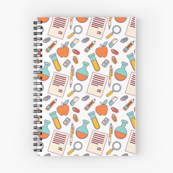 Item preview, School Element Pattern Spiral Notebook designed and sold by Marstore.