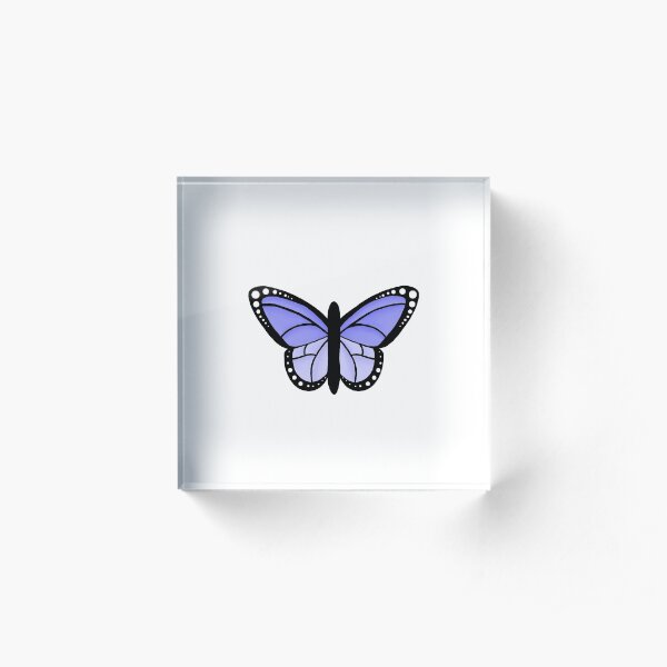 Fluttering Purple Butterfly Acrylic Block
