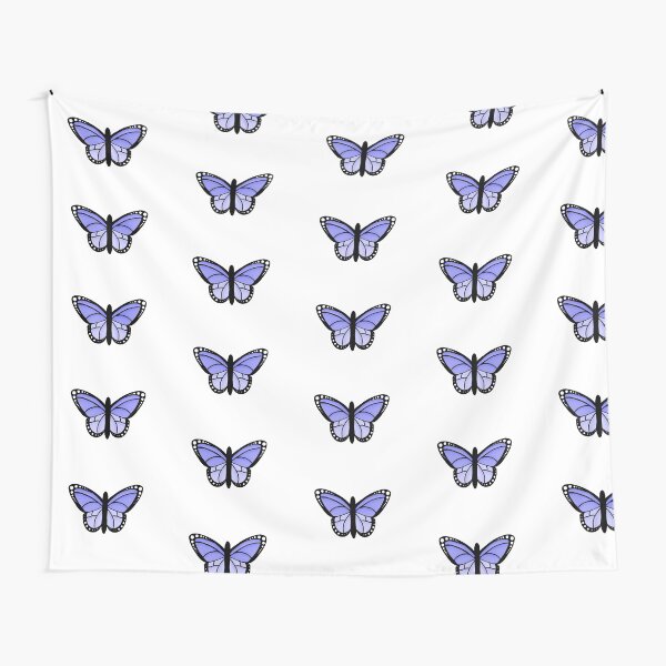 Fluttering Purple Butterfly Tapestry