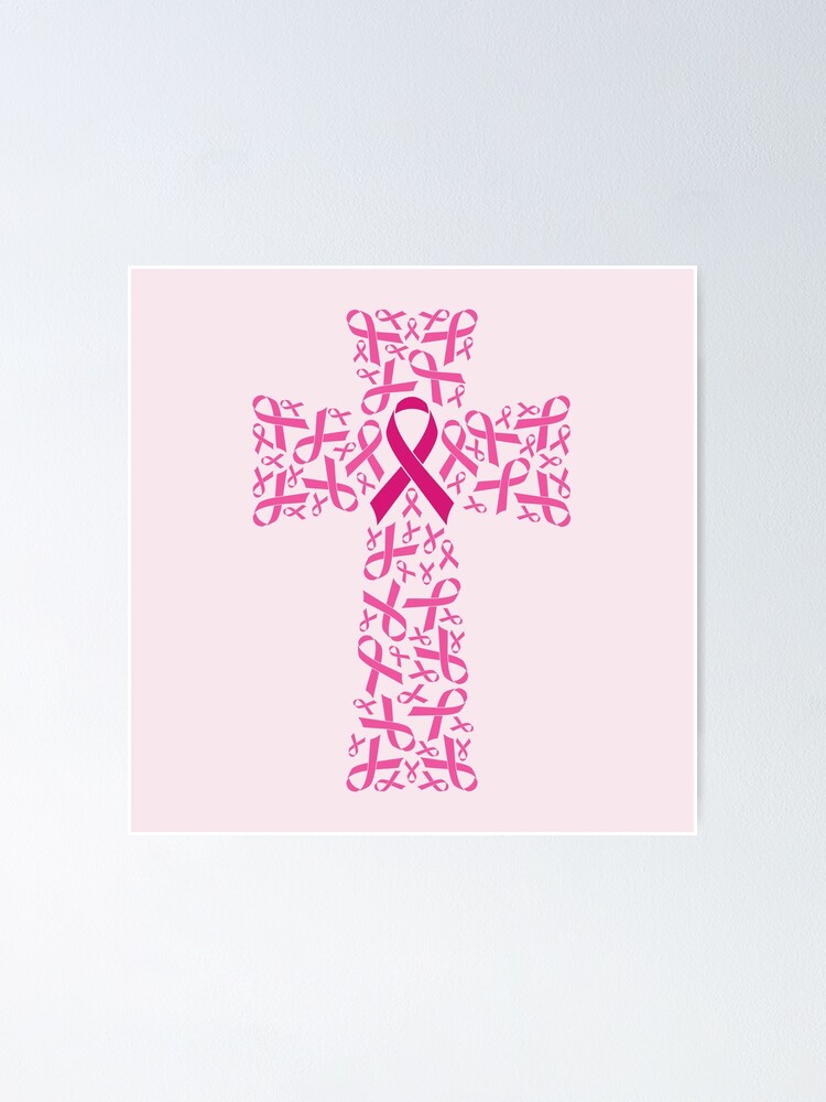 &ldquo;Breast Cancer Awareness Ribbon Cross&rdquo; Poster for Sale by sierraku