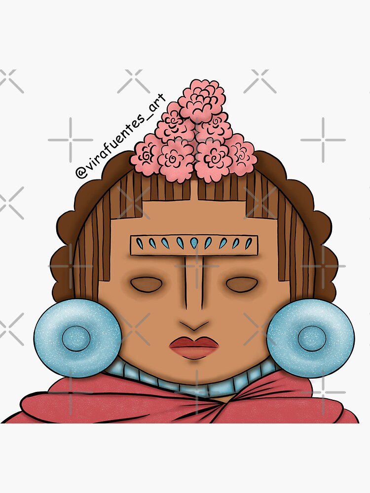 Thumbnail 3 of 3, Sticker, Frida Xochipilli designed and sold by VirafuentesArt.