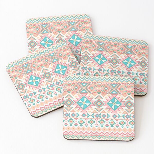 Item preview, Aztec pattern in pink and turquiose designed and sold by dana-mie.