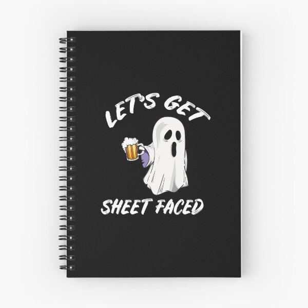 Item preview, Halloween Let's Get Sheet Faced Funny Beer Drinking Ghost product designed and sold by BUBLTEES.