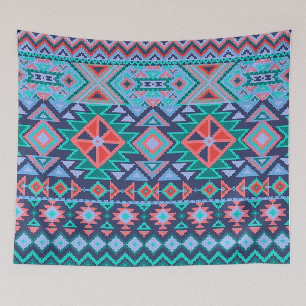 Item preview, Aztec pattern in blue and red designed and sold by dana-mie.