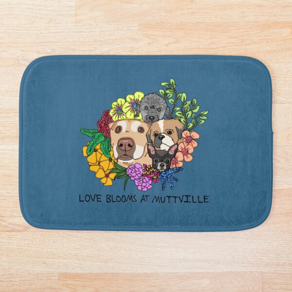 Love Blooms at Muttville! Bath Mat