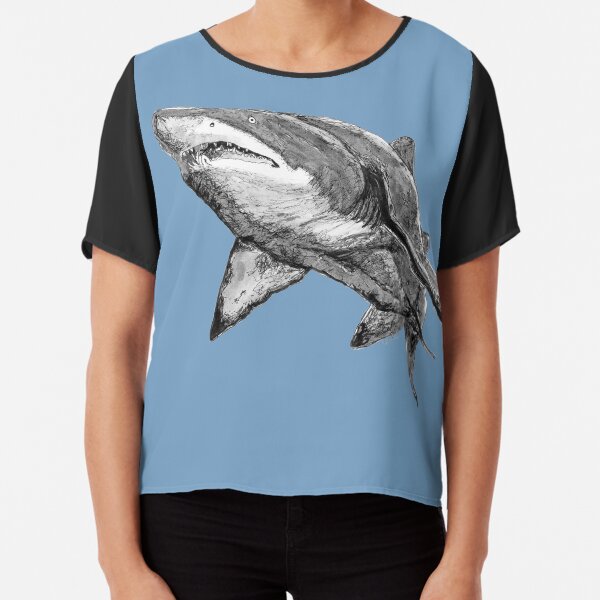 Nancy the Grey Nurse Shark Chiffon Top