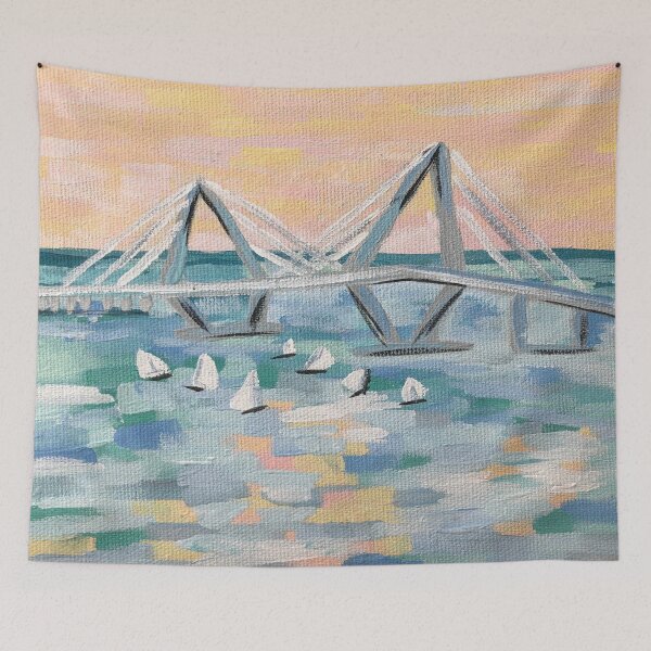 Item preview, Ravenel Bridge Charleston SC Abstract designed and sold by BissyCollective.