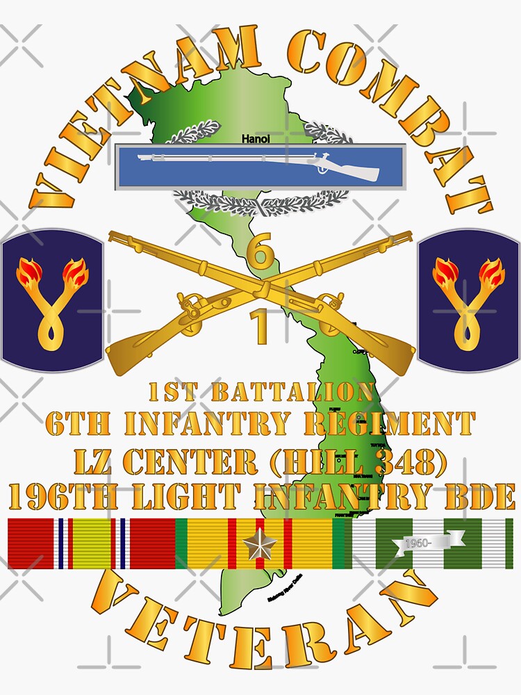 "Army Vietnam Combat Vet w 1st Bn 6th Inf LZ Center w 196th LIB