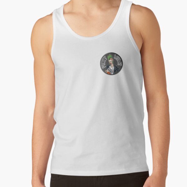 Minerva OG Punky Moms Patch Logo Silver Tank Top