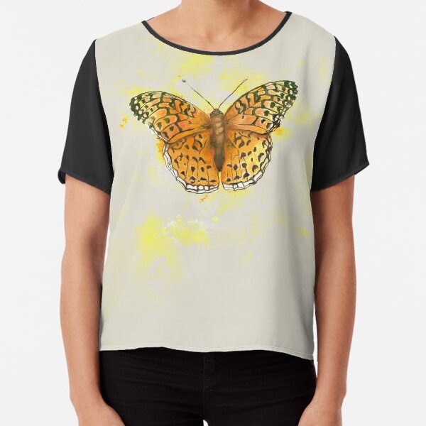 Watercolor butterfly Chiffon Top