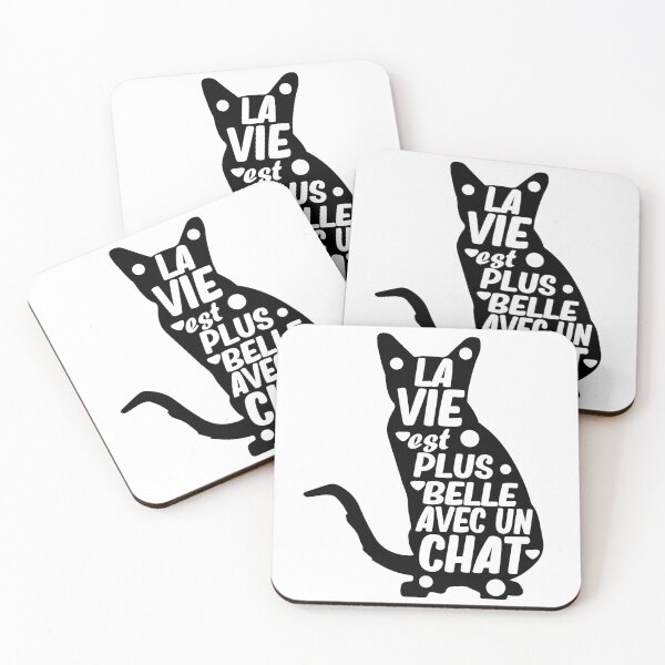 Item preview, la vie est plus belle avec un chat designed and sold by alaechamlal.