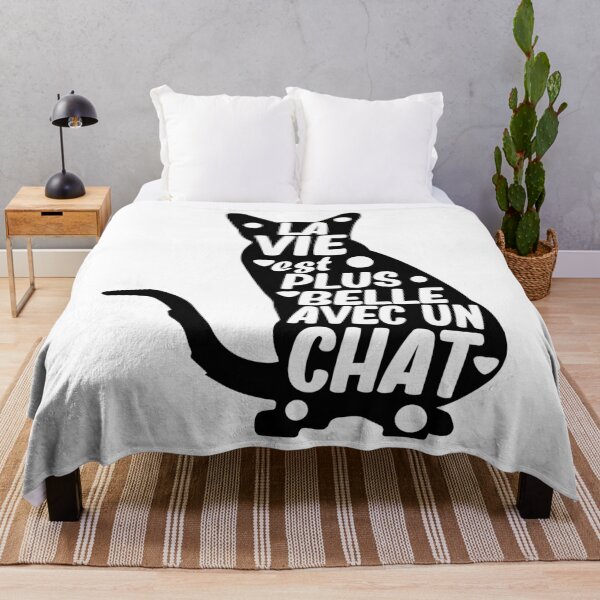 Item preview, la vie est plus belle avec un chat designed and sold by alaechamlal.