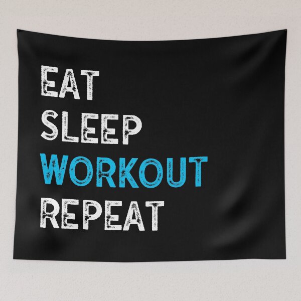 Item preview, Funny Workout - Eat Sleep Workout Repeat  designed and sold by motivationaltee.