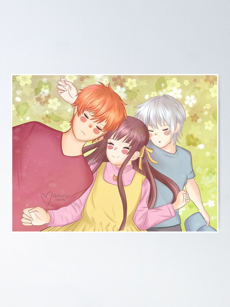 Fruits Basket Kyo Tohru And Yuki Poster By Mayu Yu Redbubble