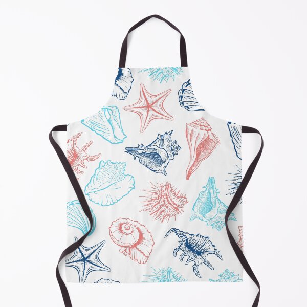 Item preview, Sea Tales, Sea Shells Seamless Pattern, Summer Seamless Pattern With Sea Shells, Seashells In Blue And Red designed and sold by Vic Torys ☆.
