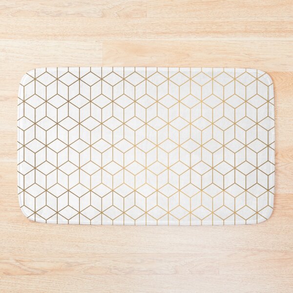 Item preview, Gold Geometric Pattern on White Background designed and sold by Vic Torys ☆.