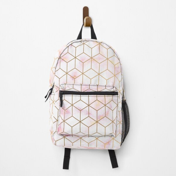 Item preview, Geometric Gold Pattern on Pink Marble designed and sold by Vic Torys ☆.