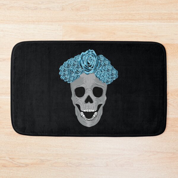 Item preview, Skull with Blue Roses designed and sold by Slydell1.