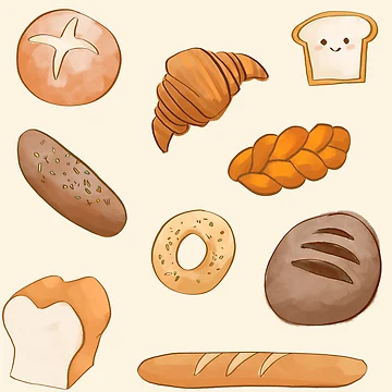 Artwork thumbnail, Bread Pattern by little ochre