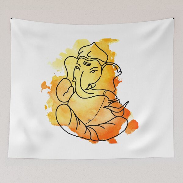 Item preview, Ganesh Watercolour Illustration designed and sold by MindscapeShop.