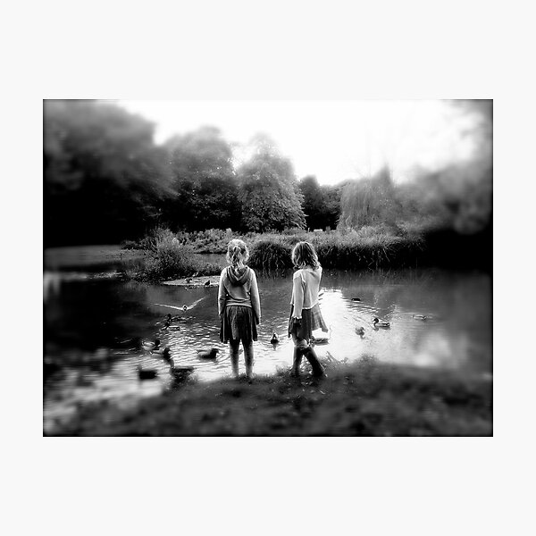 Girls. Pond Photographic Print
