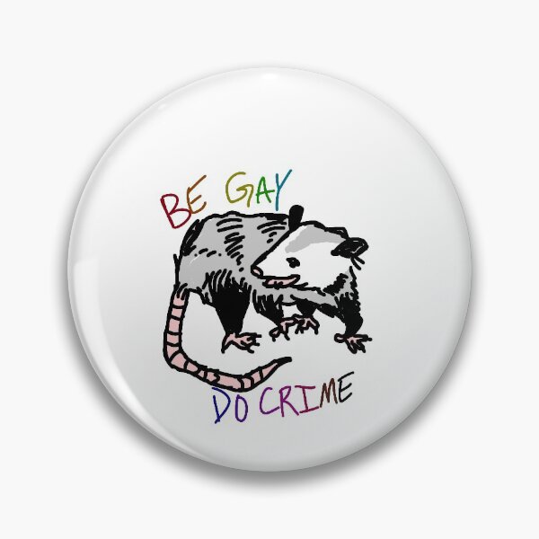 Be gay do crime Opossum Pin
