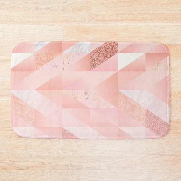 Item preview, Bronze Girly Pink Glitter Geometric Marble Pattern Background designed and sold by Vic Torys ☆.